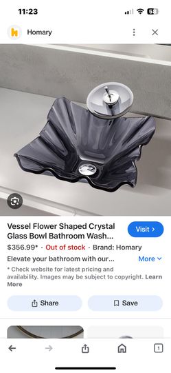 Vessel Flower Shape, Sink