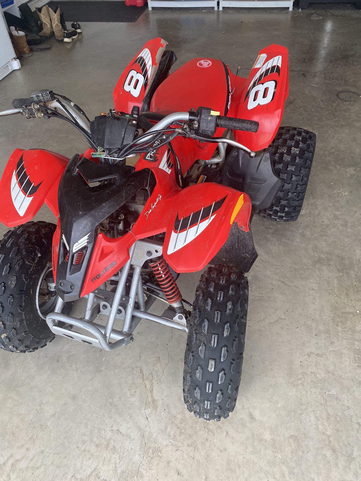 READ. 2004 Polaris predator Dale Earnhardt Jr edition ATV 4-stroke. My son drove this ATV for years and ran it into the ground. It hasn’t started sinc