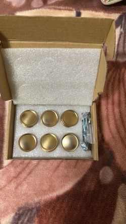 Champagne Bronze Weave Drawer Knobs for Cabinet Kitchen Zinc Alloy Hardware - 6 Pack Single Hole/Screw Woven Bar Pull Handles