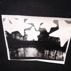 Faux STARS & Lake Black & White Darkroom 8x10 on 16x20 board. 