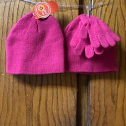Girl knit Beannie And  Gloves 