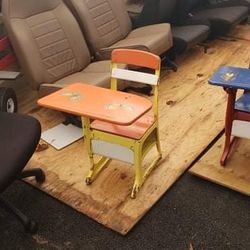 Preschool- Kindergarten Desk Chairs Pair 