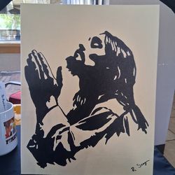Painting of jesus  acrylic  9x12
