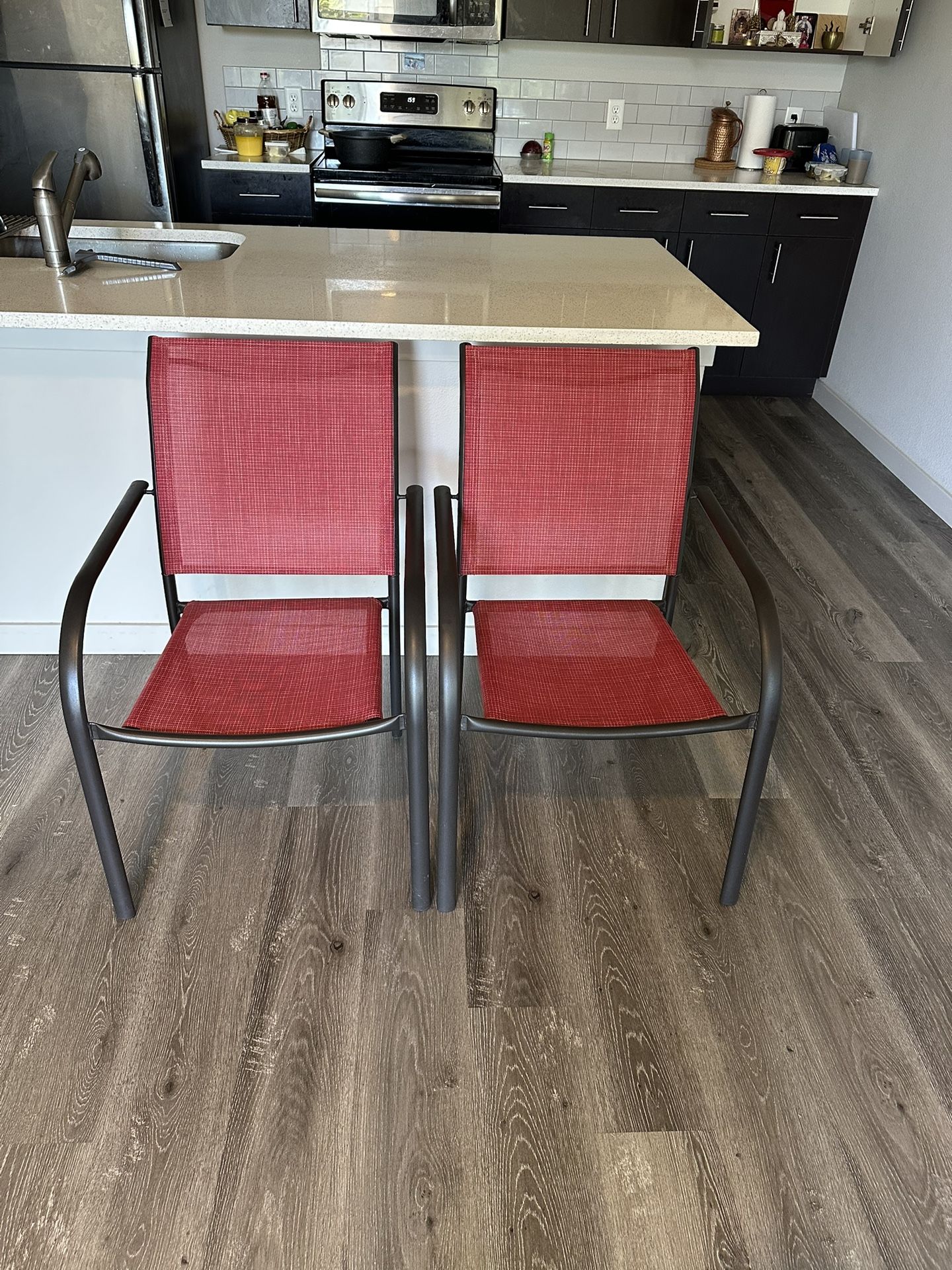Red Balcony Chairs (set of 2)
