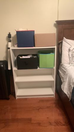 White bookshelf