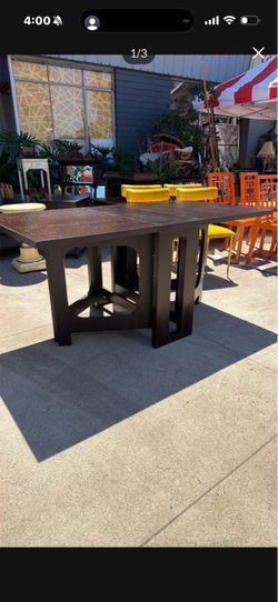 Antique folding dining table