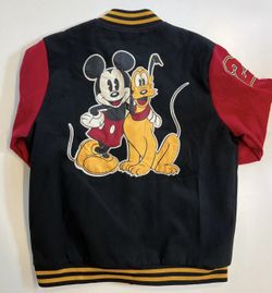 Mickey Mouse and Pluto Varsity Jacket