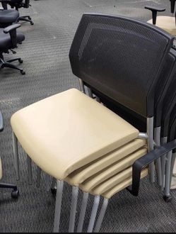 SitOnIt seating mesh back leather sit stack stacking waiting room classroom training room office chairs