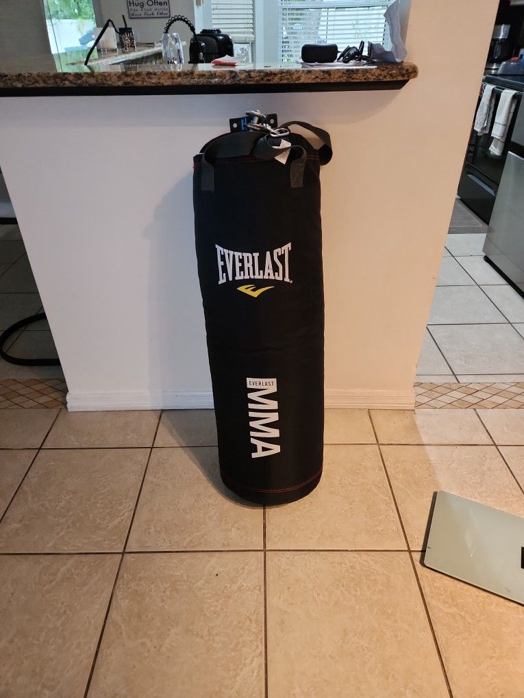 Everlast 70 pound MMA Poly Canvas Heavy Bag witn chain and Swivel Assembly