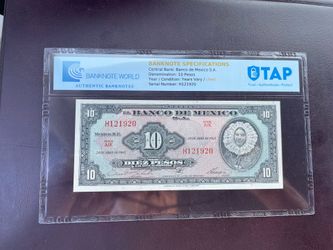Billete de Mexico 🇲🇽 Certificado Original😎