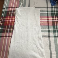 White Spaghetti Strap Mini Dress