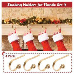 4 Pack Christmas Stocking Holder 