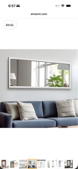 Espejo rectangular gris de cuerpo entero 24pulgadas de ancho x 68pulgadas de alto