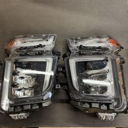 Pair 2020-2024 Chevy Silverado 2500 HD 3500HD LED Headlights Assembly Headlamps Left Right Side