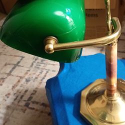 Vintage Banker Lamp.