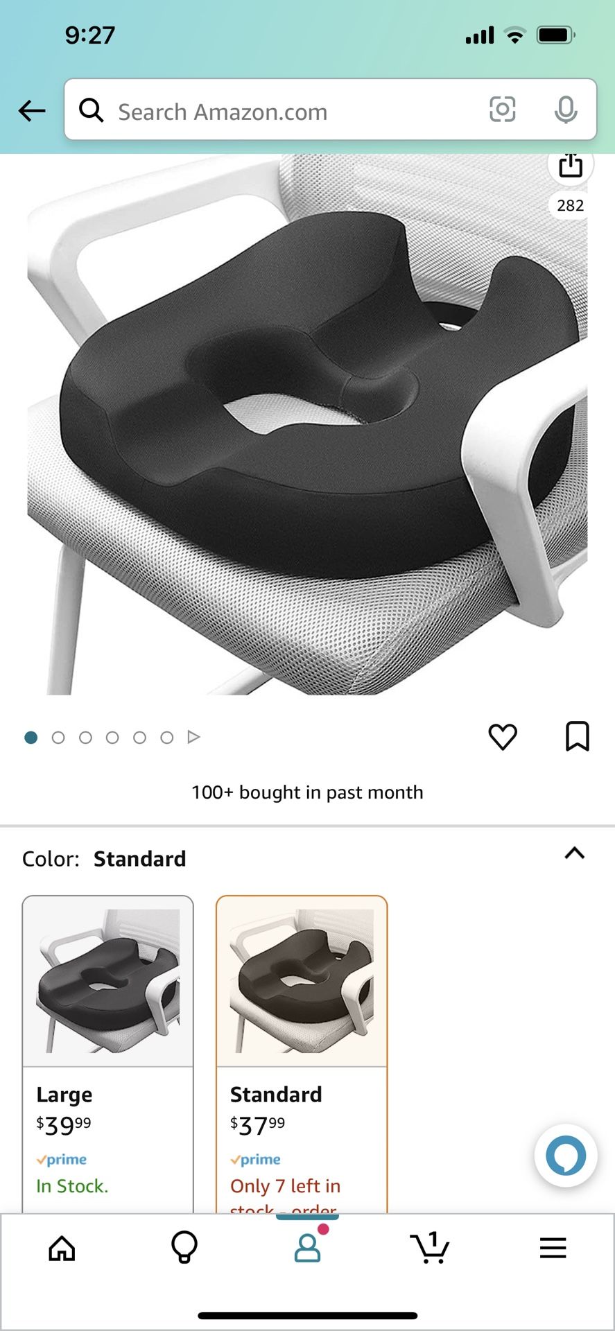 Marggona Donut Pillow Coccyx Seat Cushion for Prostate, Sciatica, Pelvic Floor, Pressure Sores