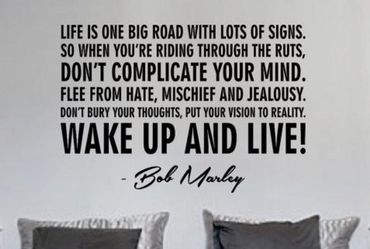 PRE MADE Wall Decal Home Decor Bob Marley Music