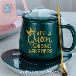 Just A Queen Empire Mug & Warmer Set – Rule Your Coffee