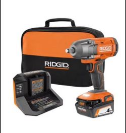 RIDGID 18V Cordless 1/2 in. Impact Wrench Kit with 4.0 Ah Battery and Charger