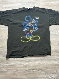 Sherry's Sports Mickey Mouse Disney Men's Black Cotton Knit T-Shirt XL