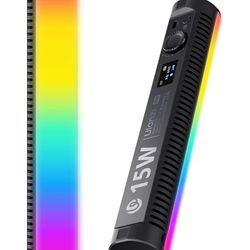 ULANZI B15RGB Magnetic RGB Light Wand - Handheld LED Video Light Stick with Diffuser, 3300mAh 1K 20 Effect Dimmable Camera Tube Light for Vide