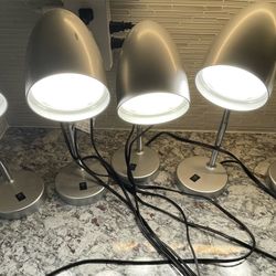 Five Led Desk Lamps 