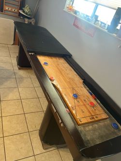 Shuffleboard table with cover