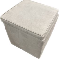 Gray Storage Ottoman 