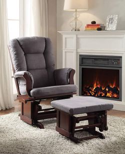 2pc Glider Chair & Ottoman