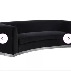Black Curved Sofa 