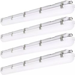 4FT LED Vapor Tight Light, 40/50/60W Vapor Light Fixture, [2-Lamp F32T8

