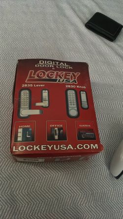 LockeyUSA 2835 Mechanical Keyless Lever LockJet black double combination