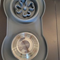 3-in-1 Dog Bowl with Optional Slowfeeder