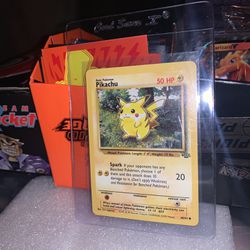 Two Vintage Pokemon Cards From 1999, Jungle Set - Pikachu & Cubone!
