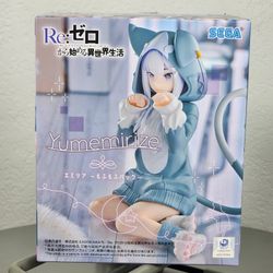 SEGA Re: Zero Yumeirize Mofumofu Emilia In Cat Costume Figure