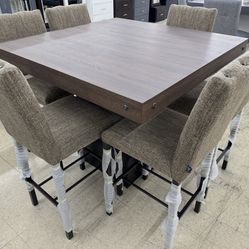 New Brown Dining Table With 6 Chairs