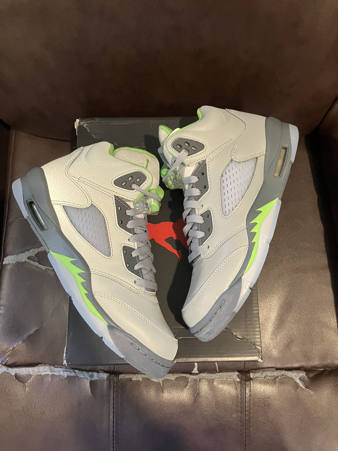Nike Air Jordan 5 Retro Green Bean Size 7Y GS
