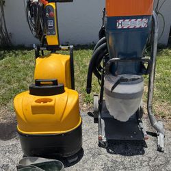 Genie Concrete Floor Grinder Polisher & Tromb 400L Dust Collector