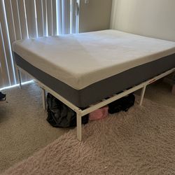 Full size mattress with bed frame