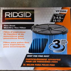 *NEW*  RIGID  FINE DUST WET/DRY FILTER