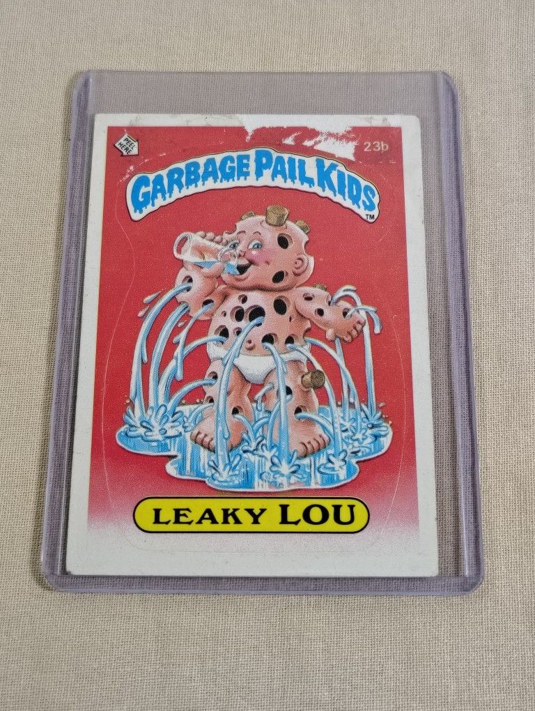 Original 1985 Garbage Pail Kids Card Leaky Lou #23b.