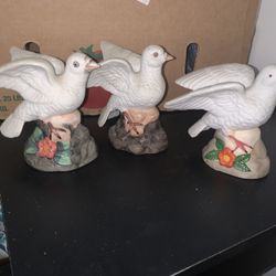 Collectible White Doves 