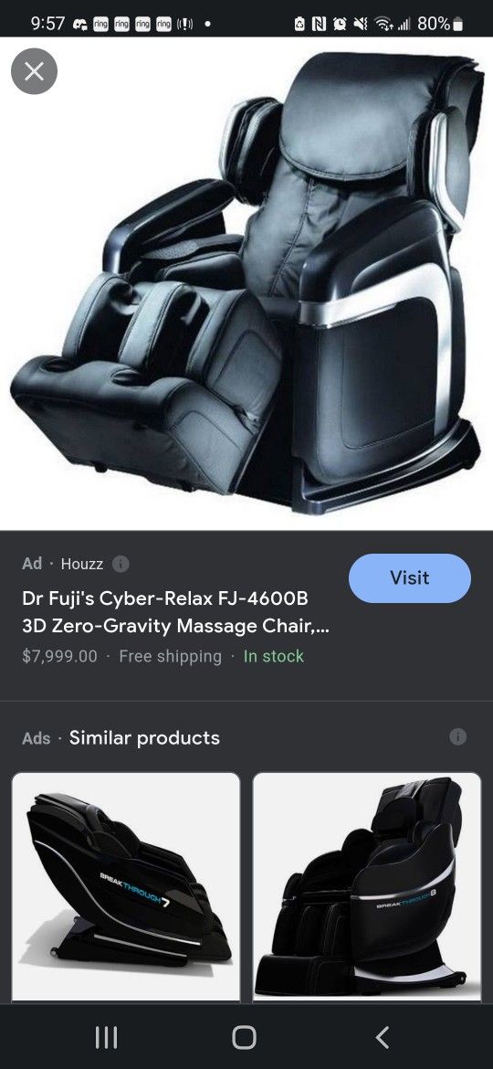 Dr FUJI massage Chair Cyber Relax 4600 Top Of The Line Product