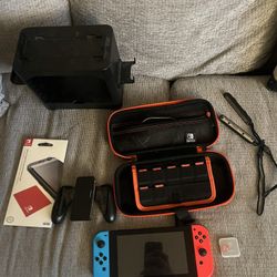Nintendo Switch With Accessories And Games