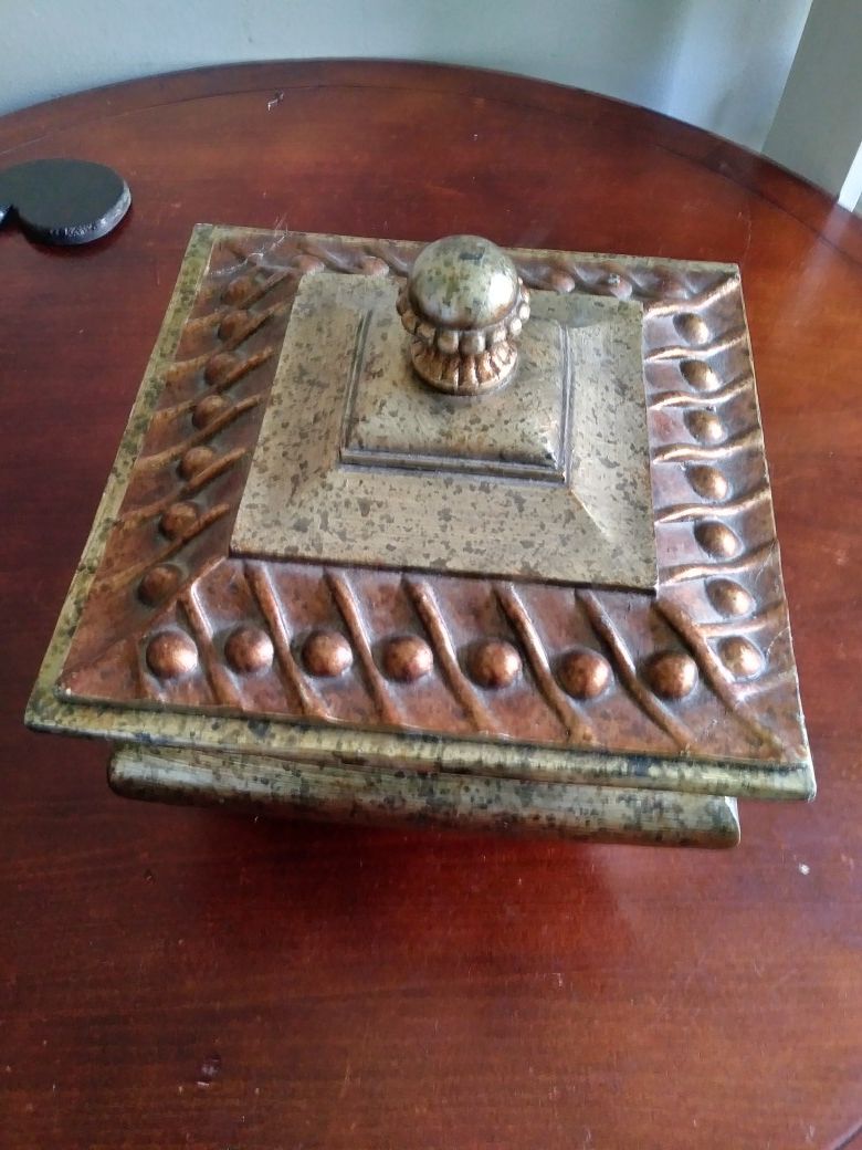 Decorative Wooden Hand painted box with lid