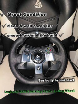 Logitech G920 complete set! Chair, wheel, desk, and pedals