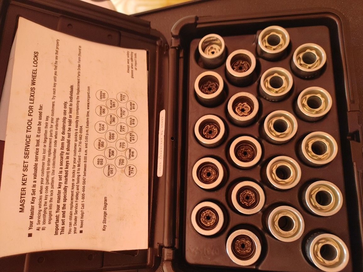 Lexus Master Wheel Lock Key Set