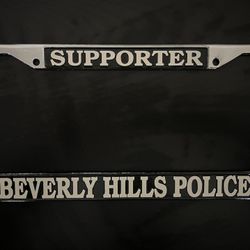Beverly Hills Police Supporter License Plate Frame