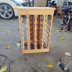 24 Bottle Wooden Wine Storage Rack 