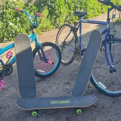 2 Bikes, 3 Skateboards 